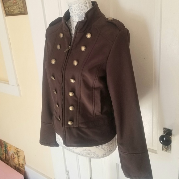 Brown Zip Up Jacket ~ Dollhouse - Picture 2 of 7